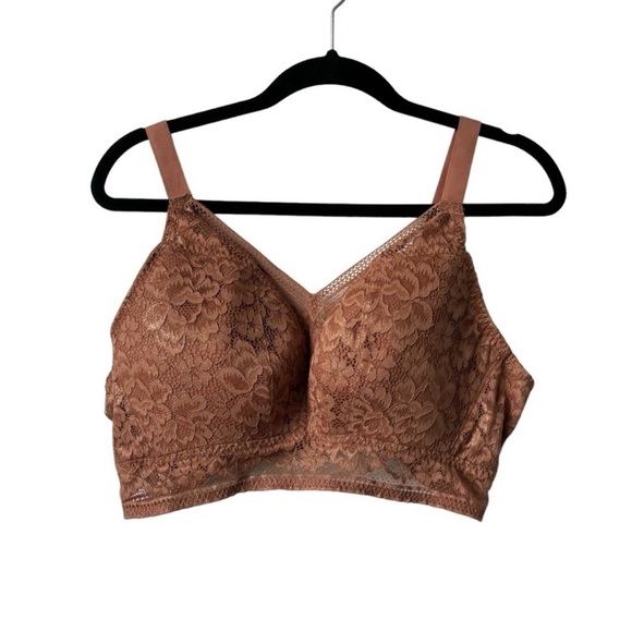 KNIX Lace Longline V-neck Bra Metallic Thread XXXXL+ Limited Edition Gilded Gold - Picture 3 of 12
